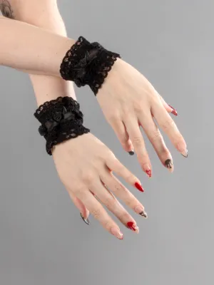 Mesh and Lace Wrist Cuffs