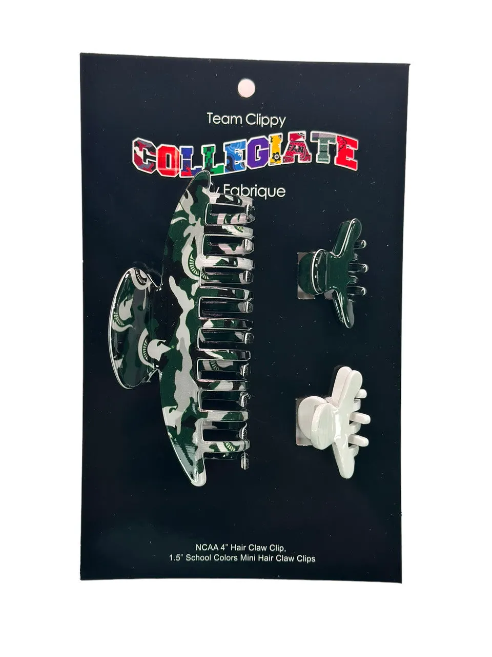 MICHIGAN STATE UNIVERSITY-3 Pack Claw Clip-Hair Accessories-MIST1356