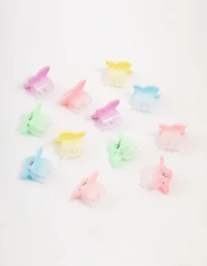 Mini Pastel Butterfly Claw Clips 12-Pack