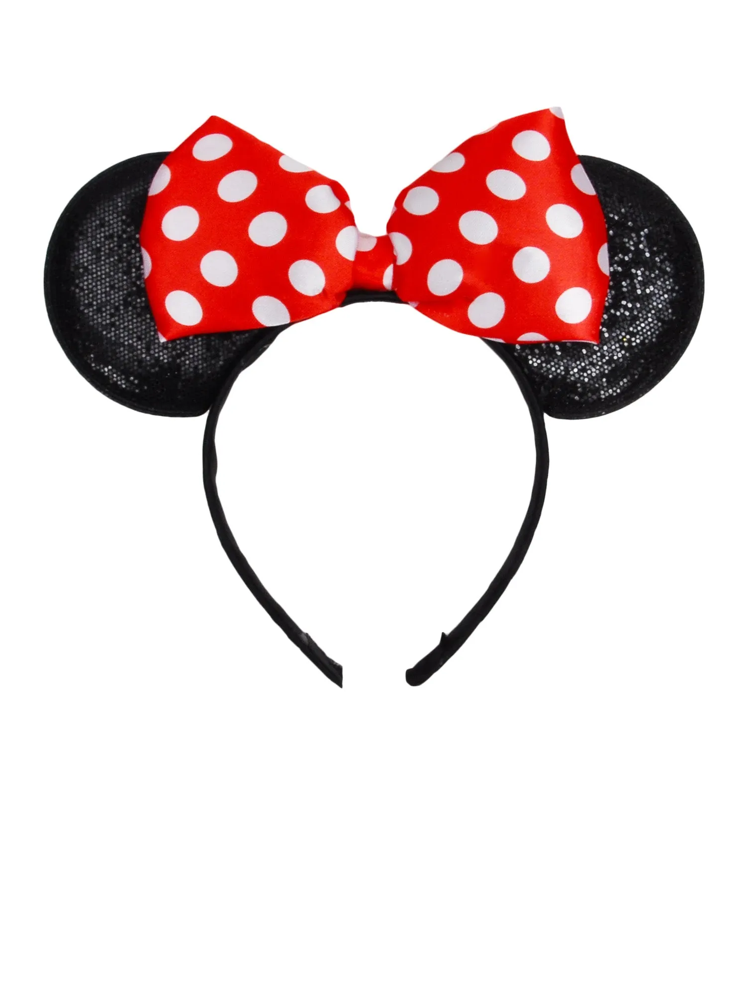 Minnie Mouse Plush Doll Toy 11" & Girls Minnie Headband with Ears Bow Red Set