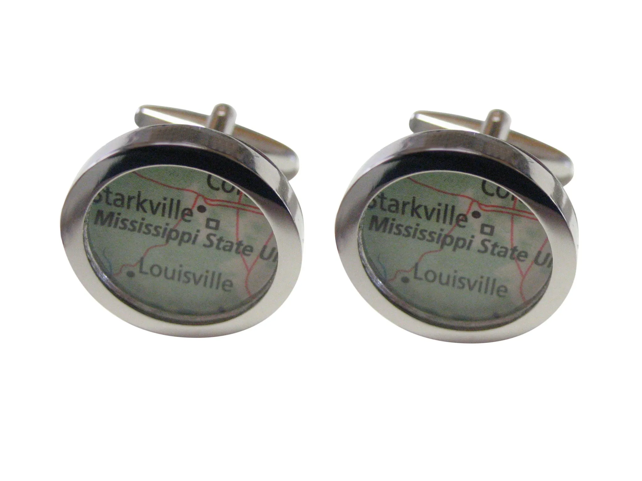Mississippi State University Map Cufflinks