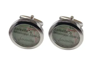 Mississippi State University Map Cufflinks