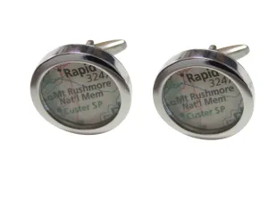Mount Rushmore National Memorial Map Cufflinks