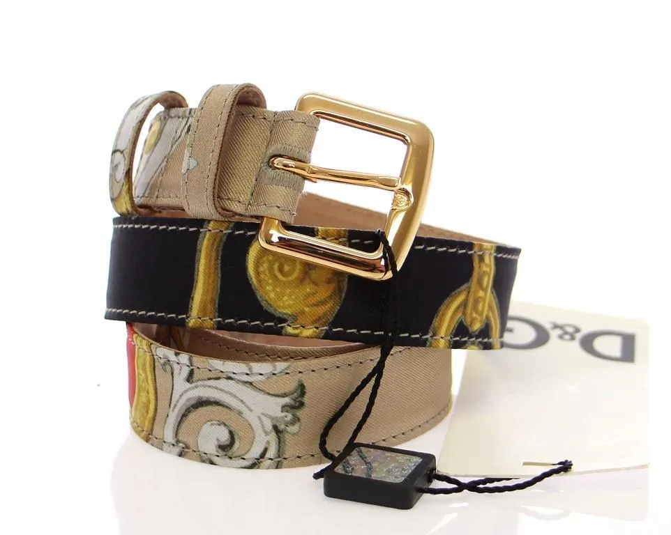 Multicolor Silk Logo Belt