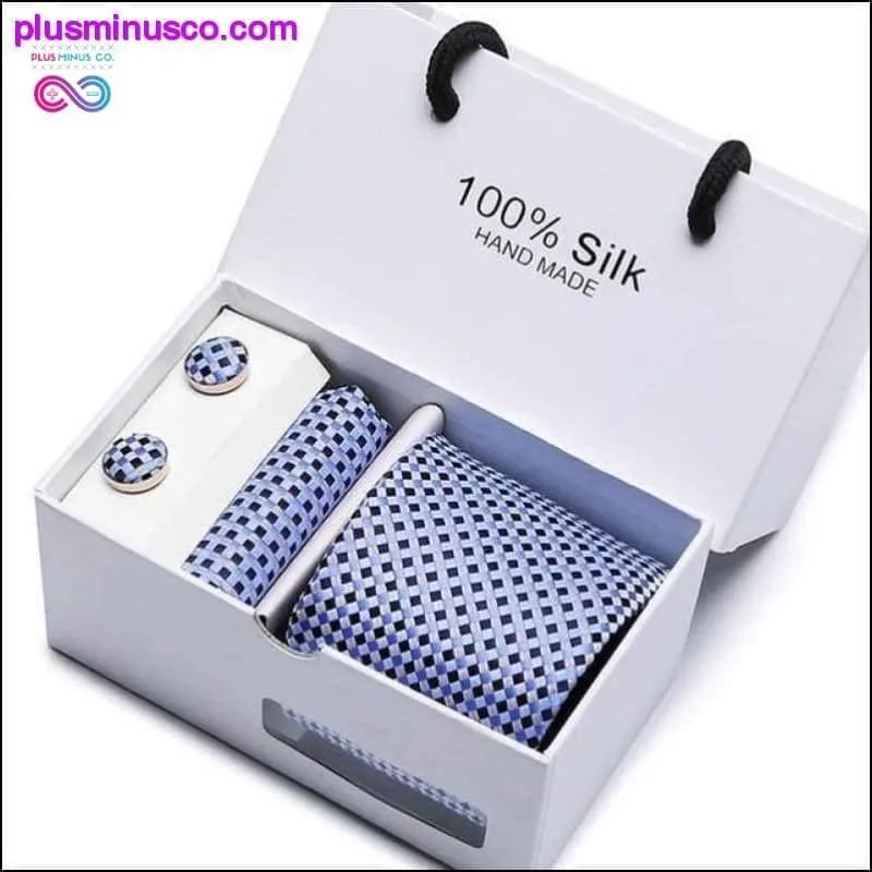 New Plaid men ties set Extra Long Size 145cm*8cm Necktie