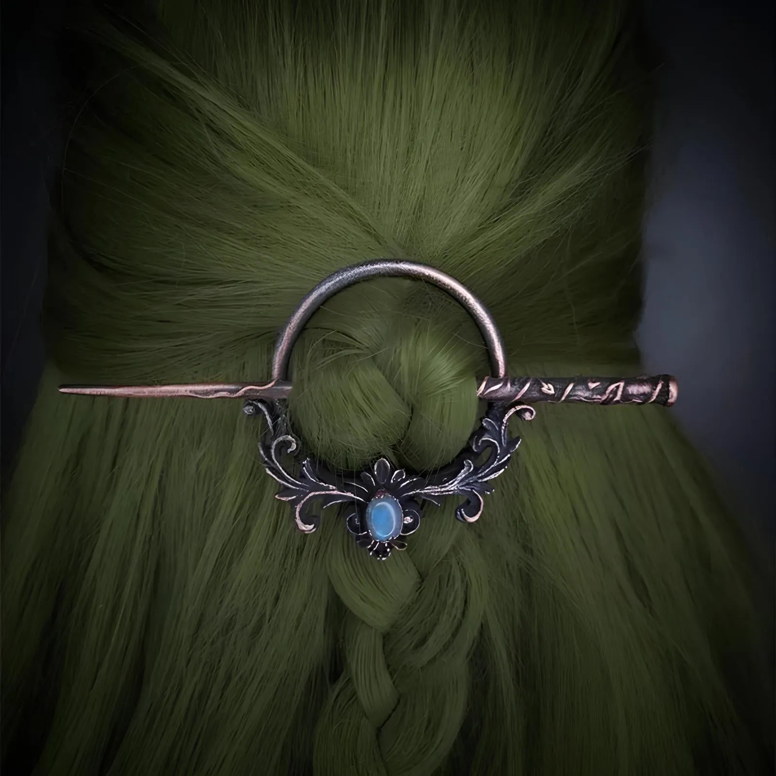 Nordic Gothic Metal Hair Stick – A Statement Headdress for Bold Elegance