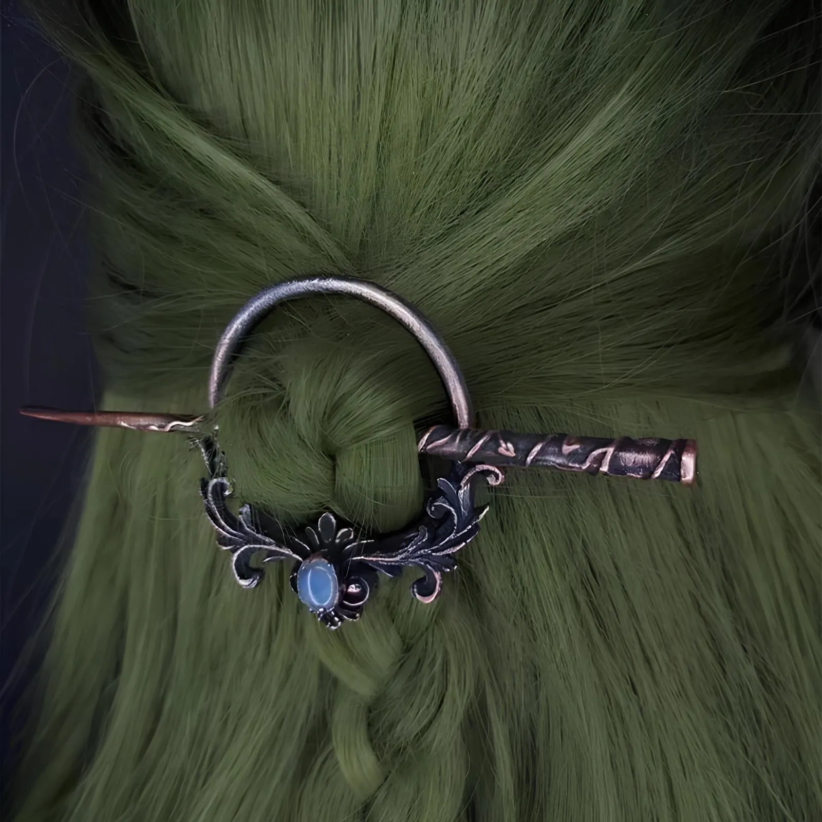 Nordic Gothic Metal Hair Stick – A Statement Headdress for Bold Elegance