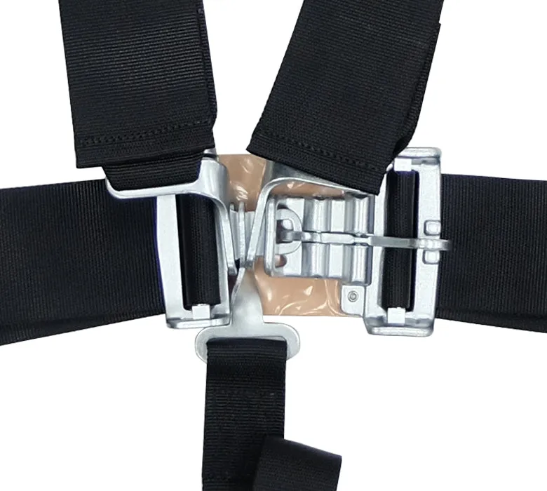 NRG SBH-5PCBK Black SFI 16.1 5 Point 3 inch Seat Belt Harness with Latch