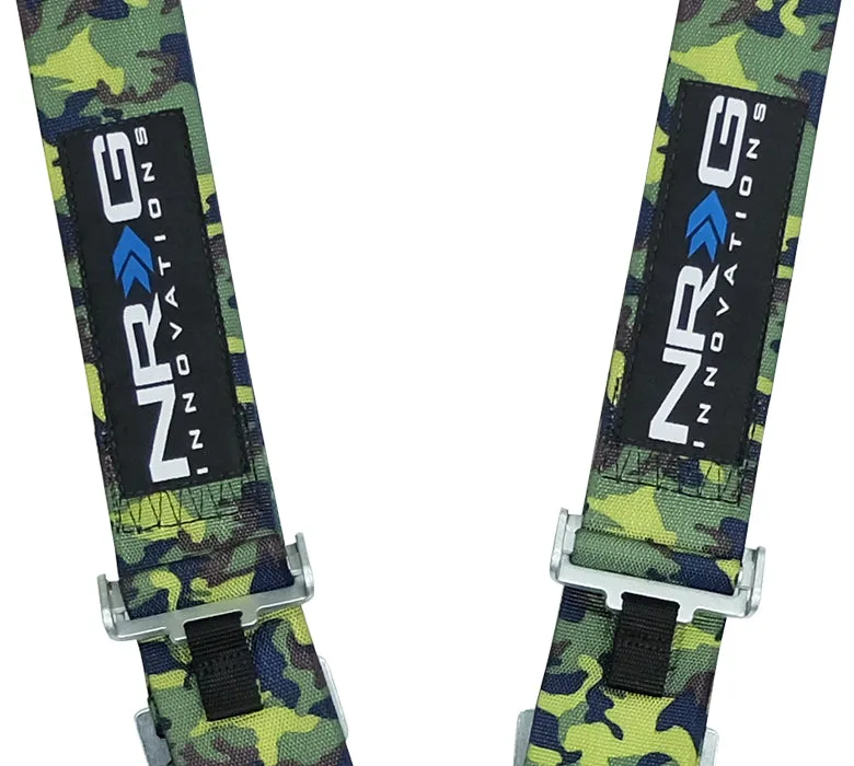 NRG SBH-5PCCAMO SFI 16.1 5 Point 3 inch Seat Belt Harness with Latch