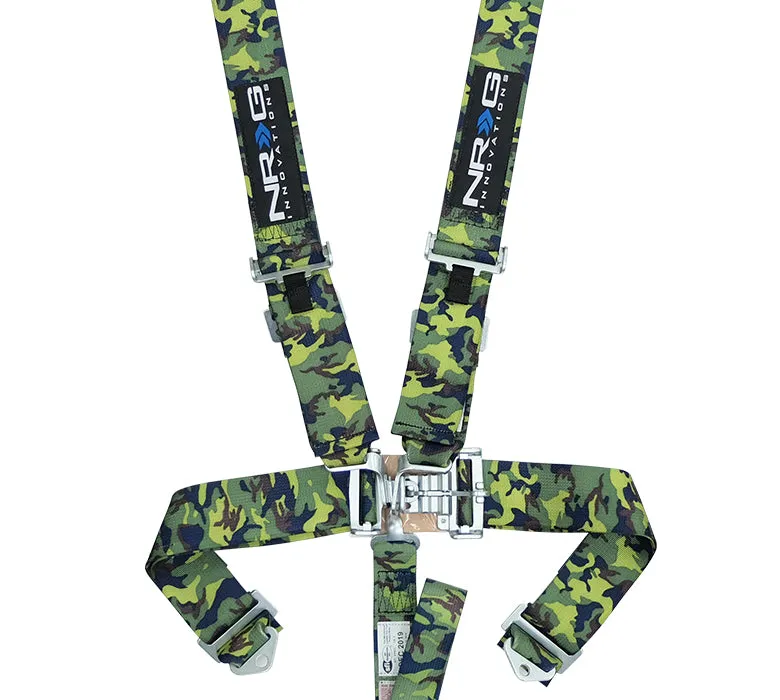 NRG SBH-5PCCAMO SFI 16.1 5 Point 3 inch Seat Belt Harness with Latch