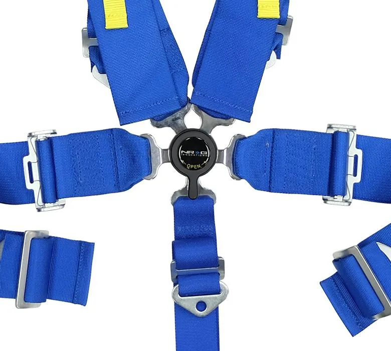 NRG SBH-RS5PCBL Blue SFI 16.1 5 Point 3 inch Seat Belt Harness with Cam Lock