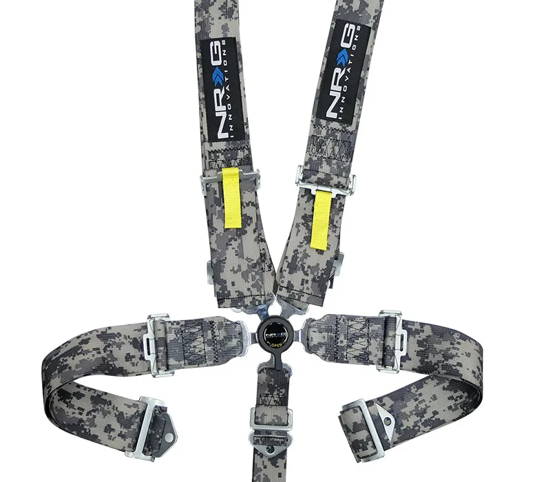 NRG SBH-RS5PCDCAMO-GY Digital Camo SFI 16.1 5 Point 3 inch Seat Belt Harness with Cam Lock