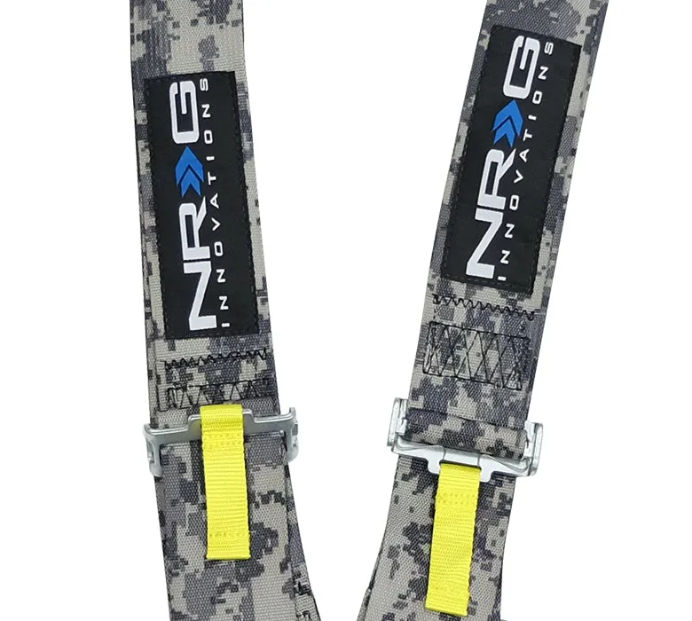 NRG SBH-RS5PCDCAMO-GY Digital Camo SFI 16.1 5 Point 3 inch Seat Belt Harness with Cam Lock