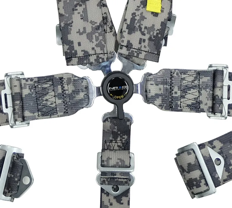 NRG SBH-RS5PCDCAMO-GY Digital Camo SFI 16.1 5 Point 3 inch Seat Belt Harness with Cam Lock