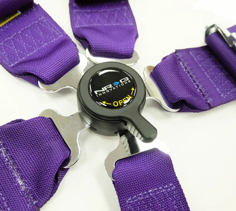 NRG SBH-RS5PCPP Purple SFI 16.1 5 Point 3 inch Seat Belt Harness with Cam Lock