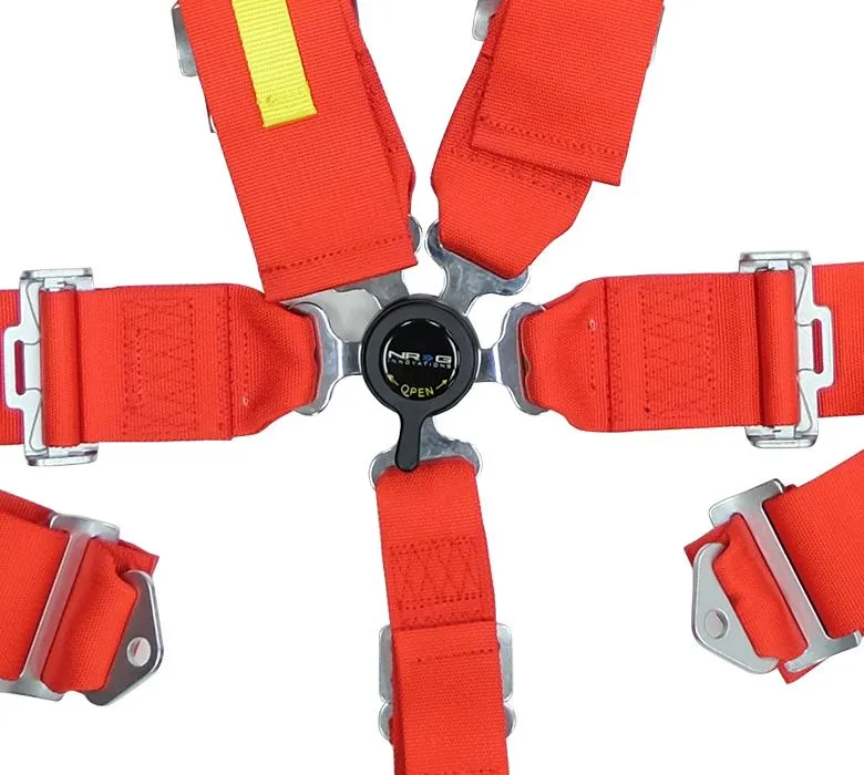 NRG SBH-RS5PCRD Red SFI 16.1 5 Point 3 inch Seat Belt Harness with Cam Lock