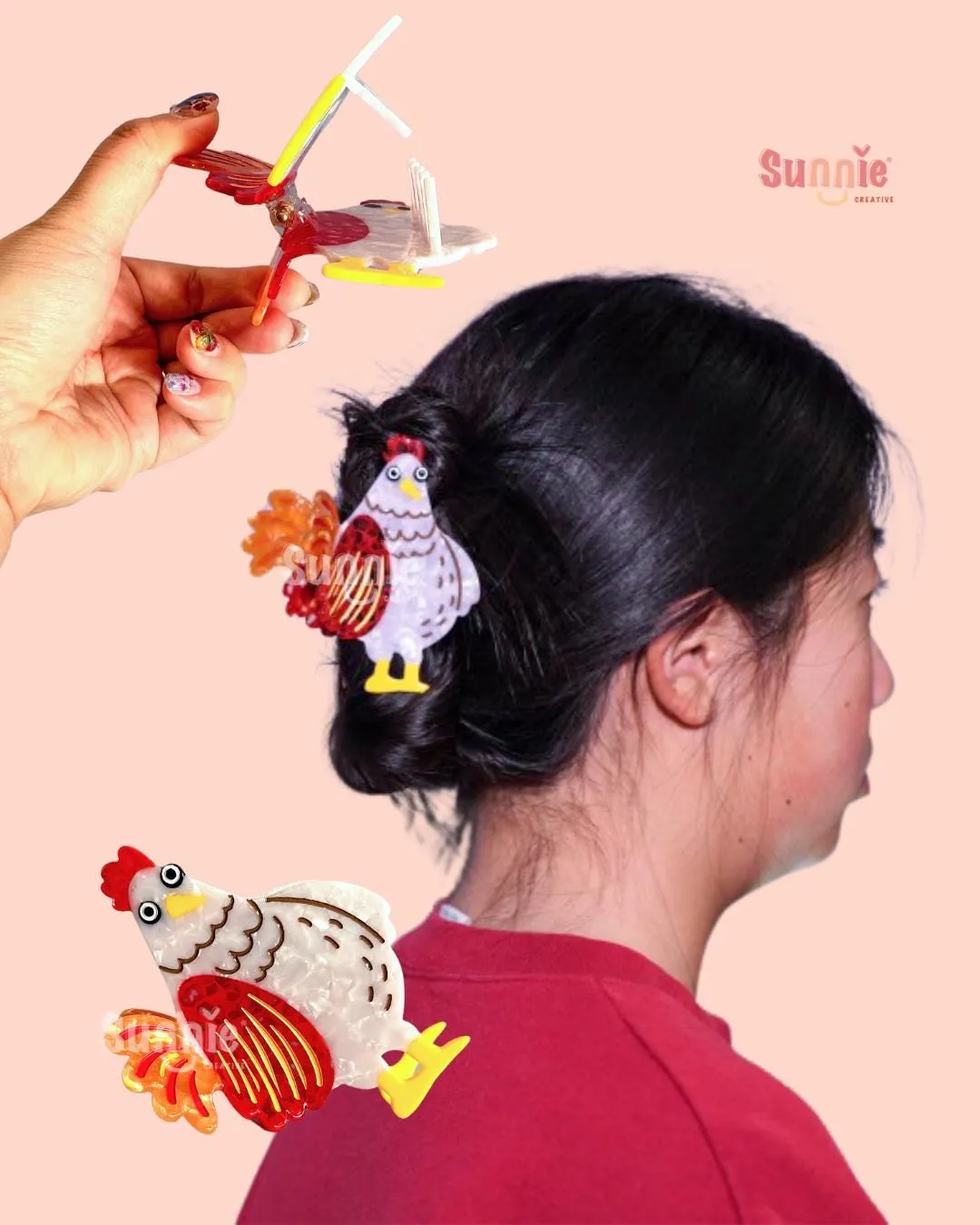 Nugget the Chicken Hair Claw Clip