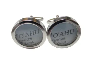 Oahu Hawaii Map Cufflinks