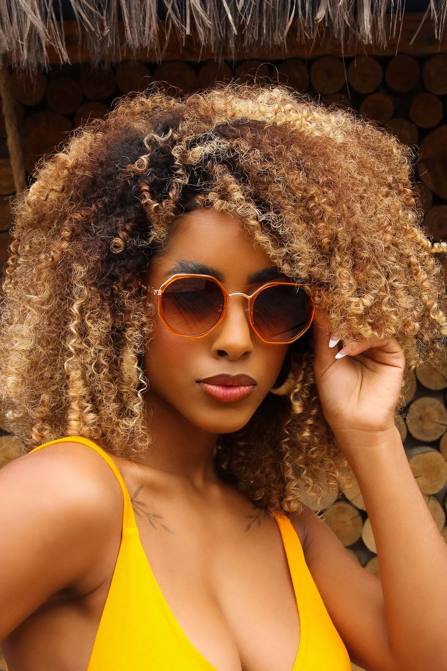 Octagonal Ombre Blaze Sunglasses