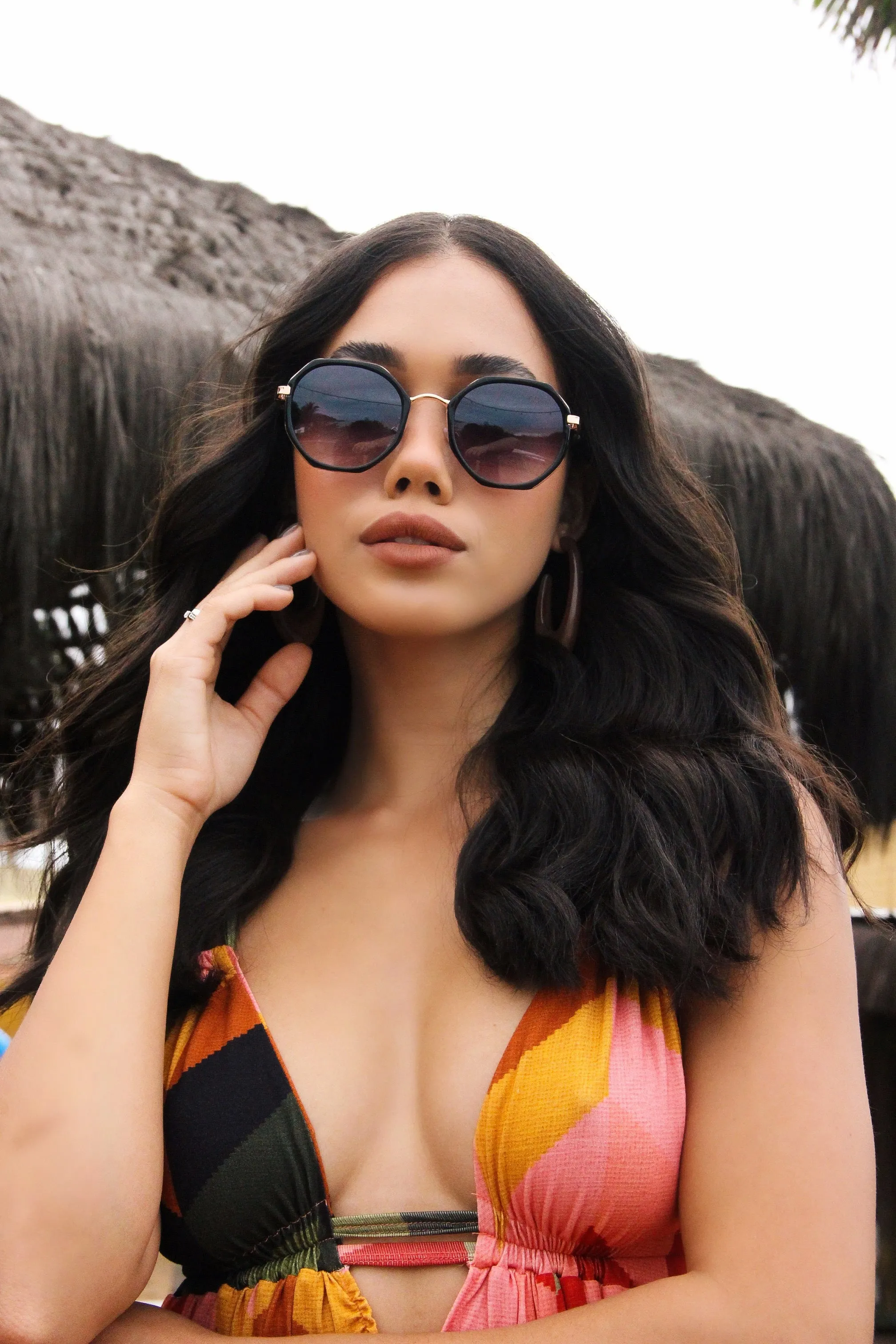 Octagonal Ombre Noir Sunglasses