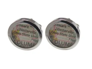 Ohio State University Map Cufflinks