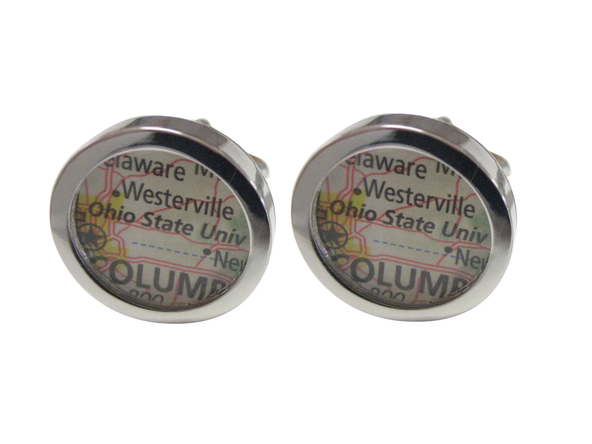 Ohio State University Map Cufflinks