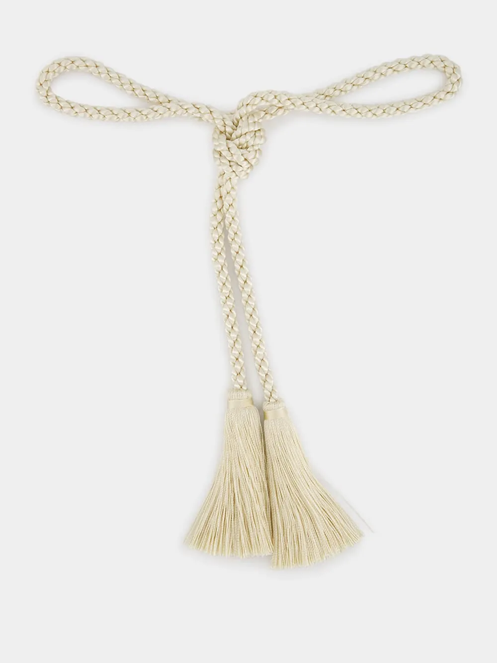 Olivina Beige Smooth Rope Belt