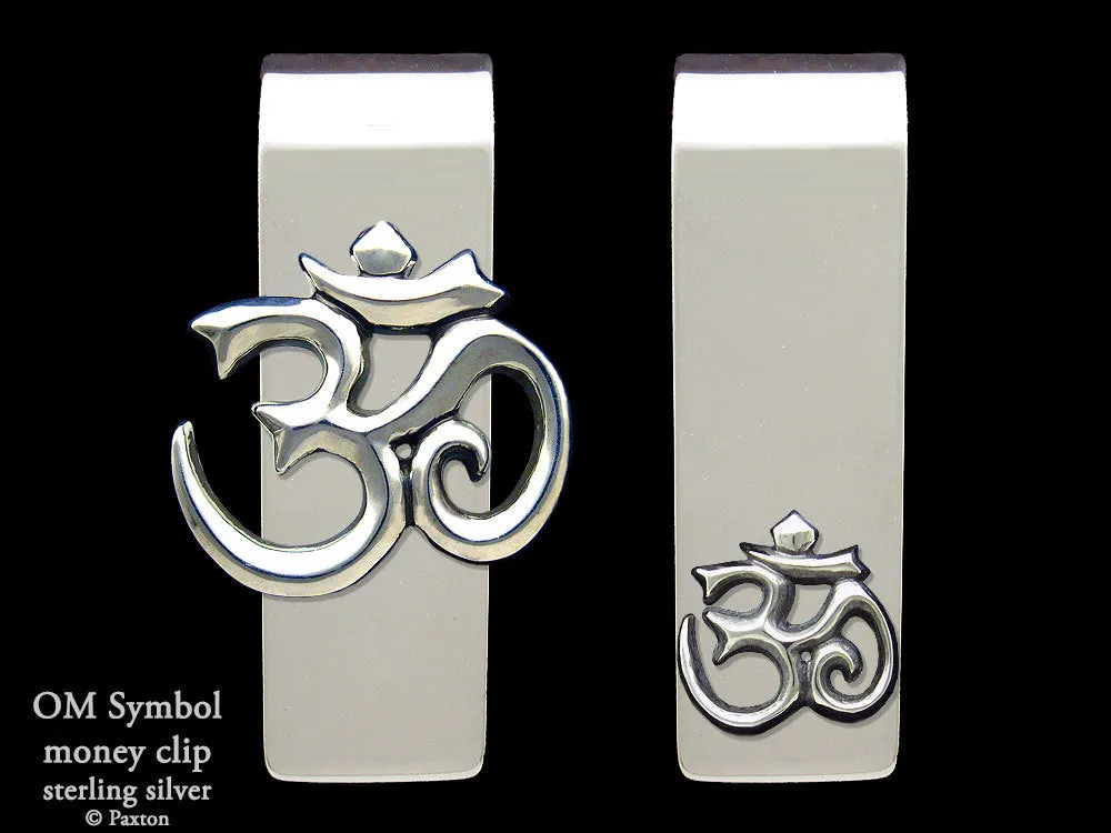 Om Symbol Money Clip Sterling Silver