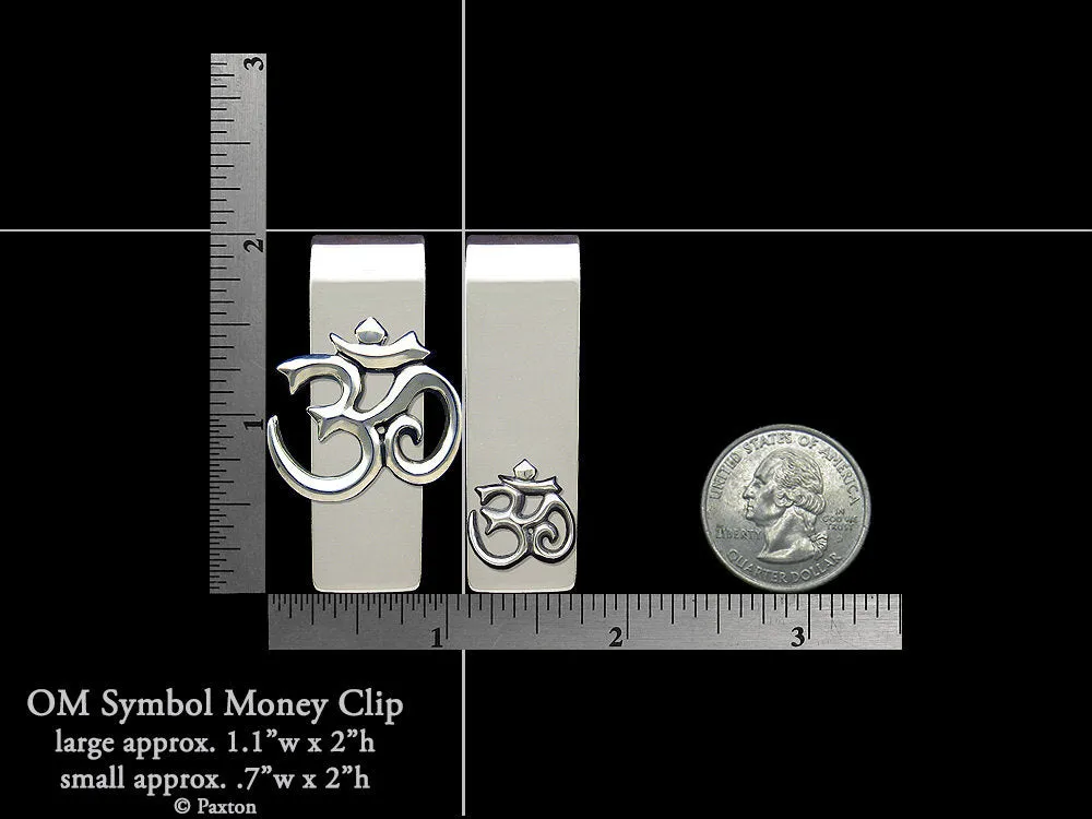 Om Symbol Money Clip Sterling Silver