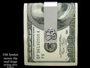 Om Symbol Money Clip Sterling Silver