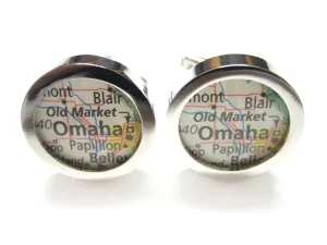 Omaha Nebraska Map Cufflinks
