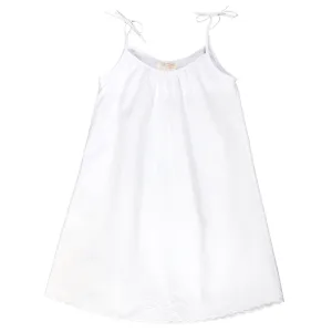 Optic White Embroidered Spaghetti Strap Sundress