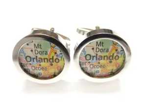 Orlando Florida Map Cufflinks