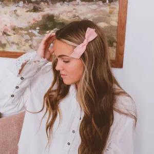Paige Bow Clip -Color: Rose