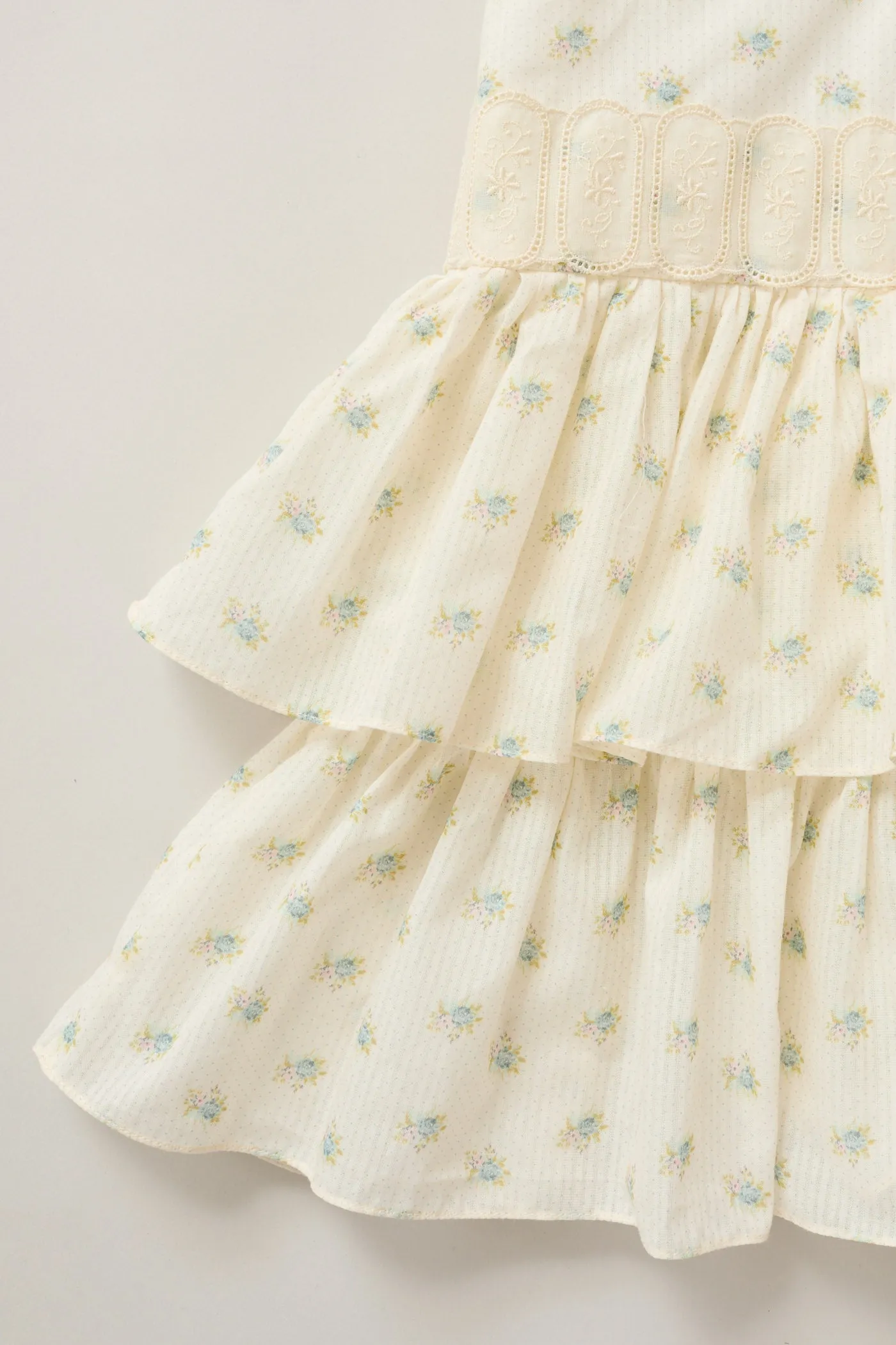 Pastry Dress  Blue Spring Flowers