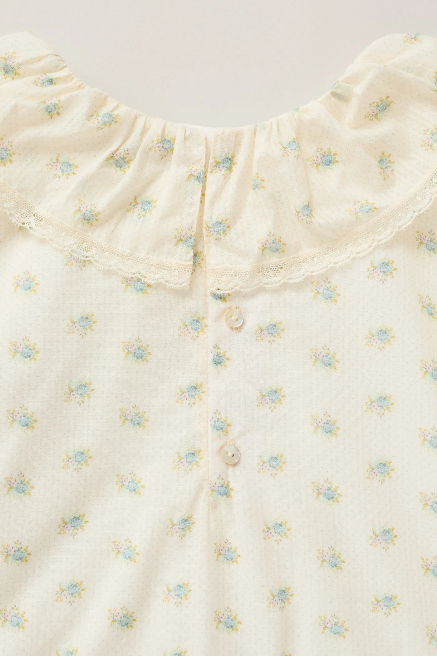Pastry Dress  Blue Spring Flowers