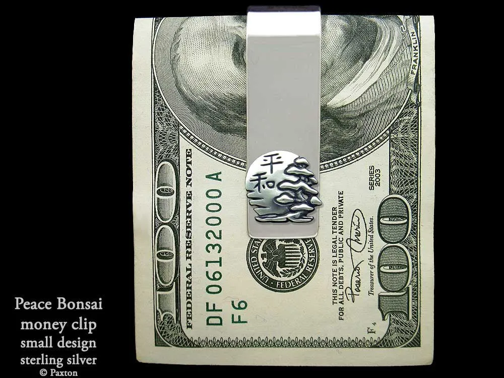 Peace Bonsai Money Clip Sterling Silver