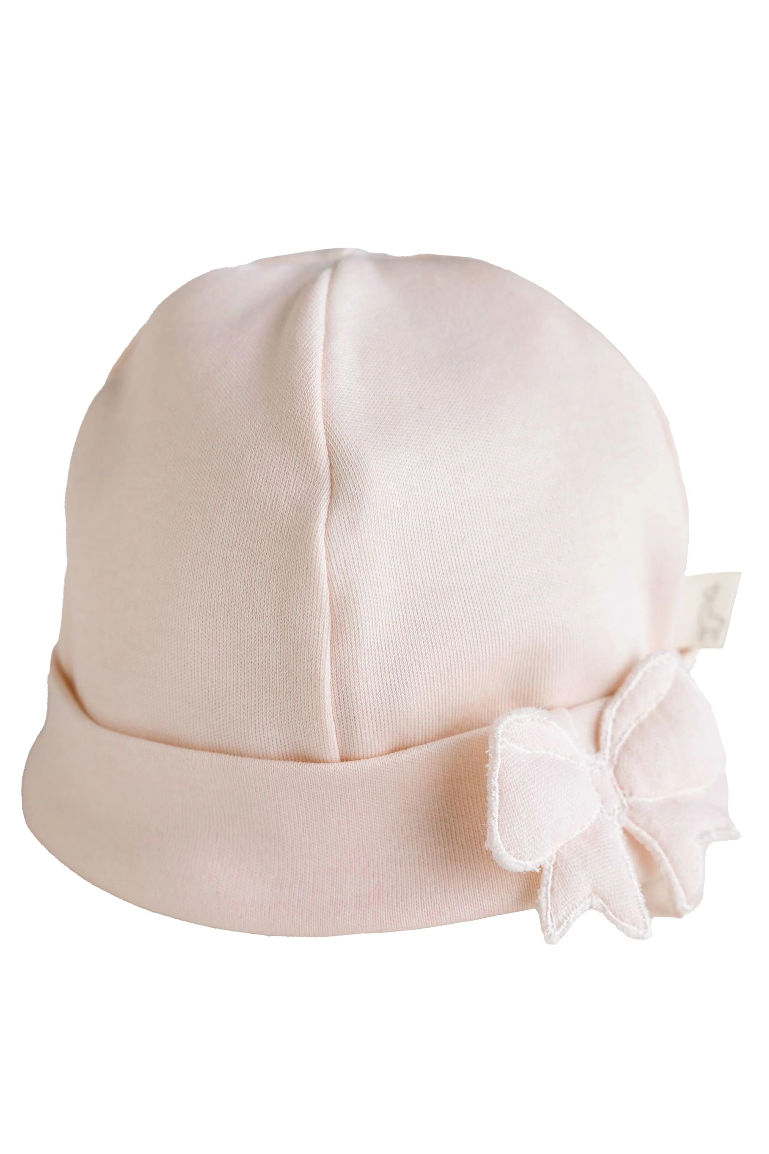 Peach Velour Sleepsuit Beanie Hat