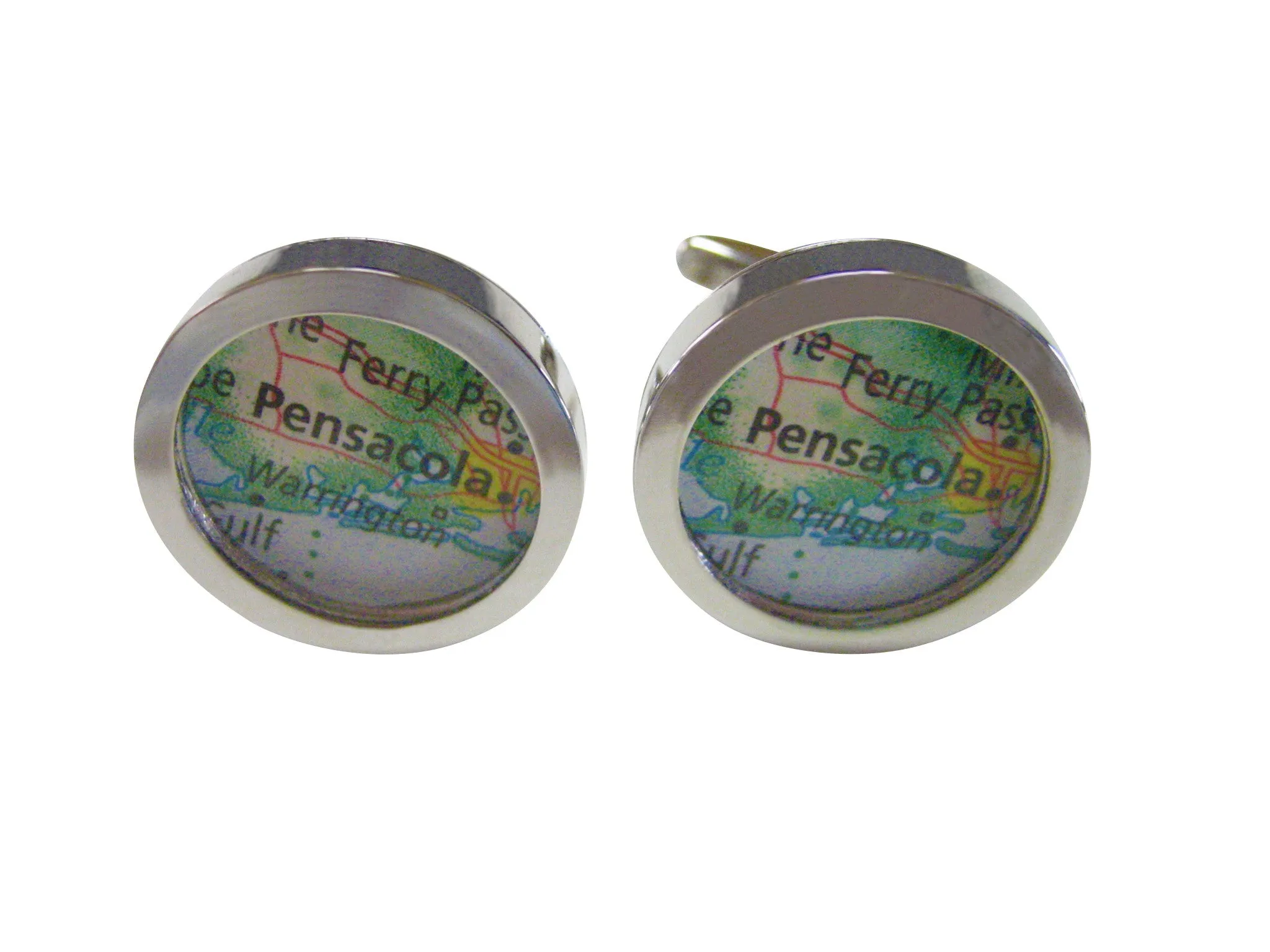 Pensacola Florida Map Cufflinks