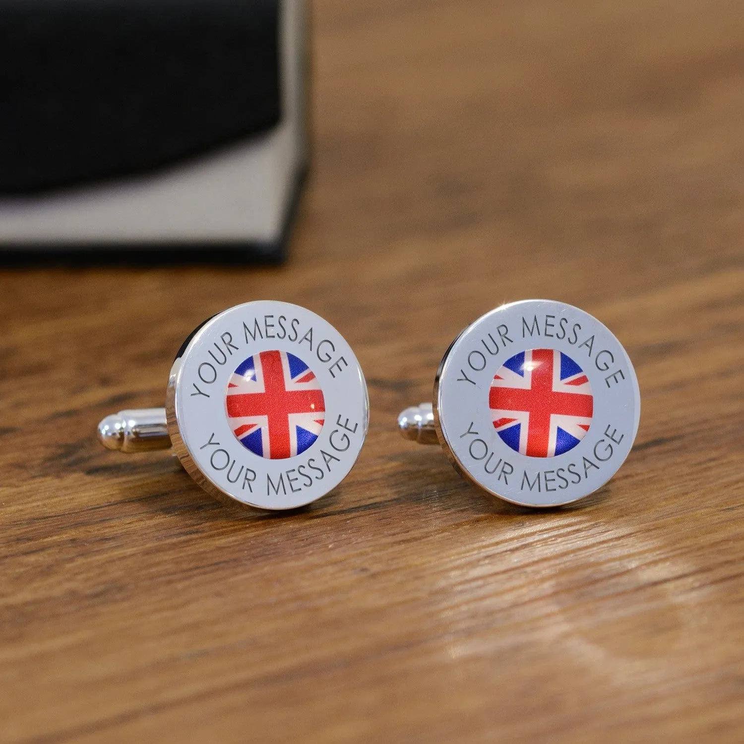 Personalised Engraved Union Jack Flag Cufflinks
