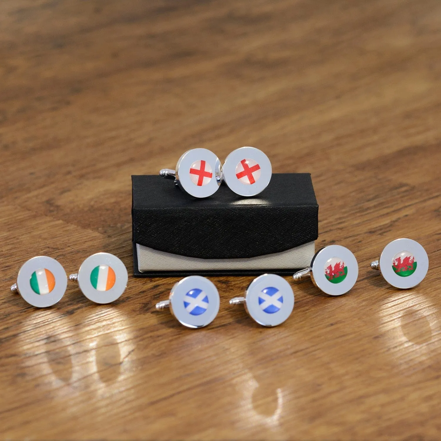 Personalised Engraved Welsh Flag Cufflinks