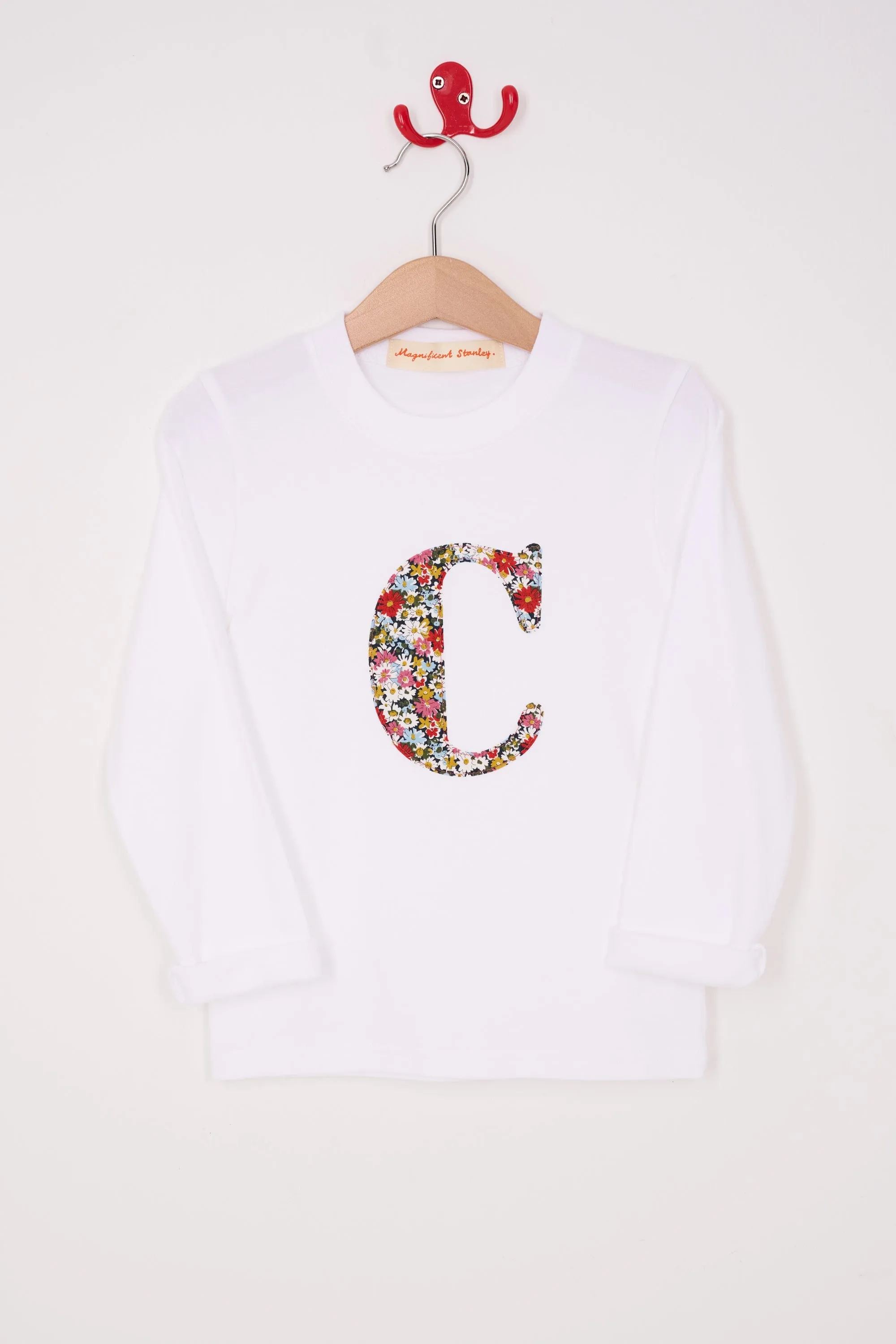 Personalised White T-Shirt in Libby Liberty Print