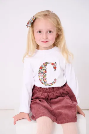 Personalised White T-Shirt in Libby Liberty Print