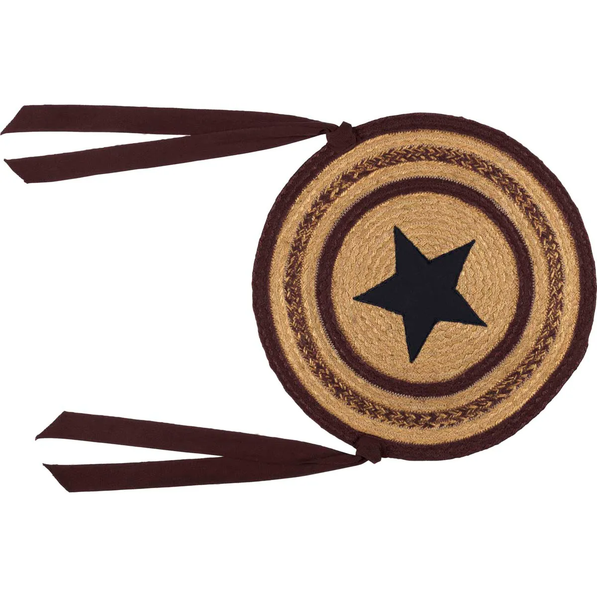 Potomac Appliqué Star Jute Chair Pad - Set of 6