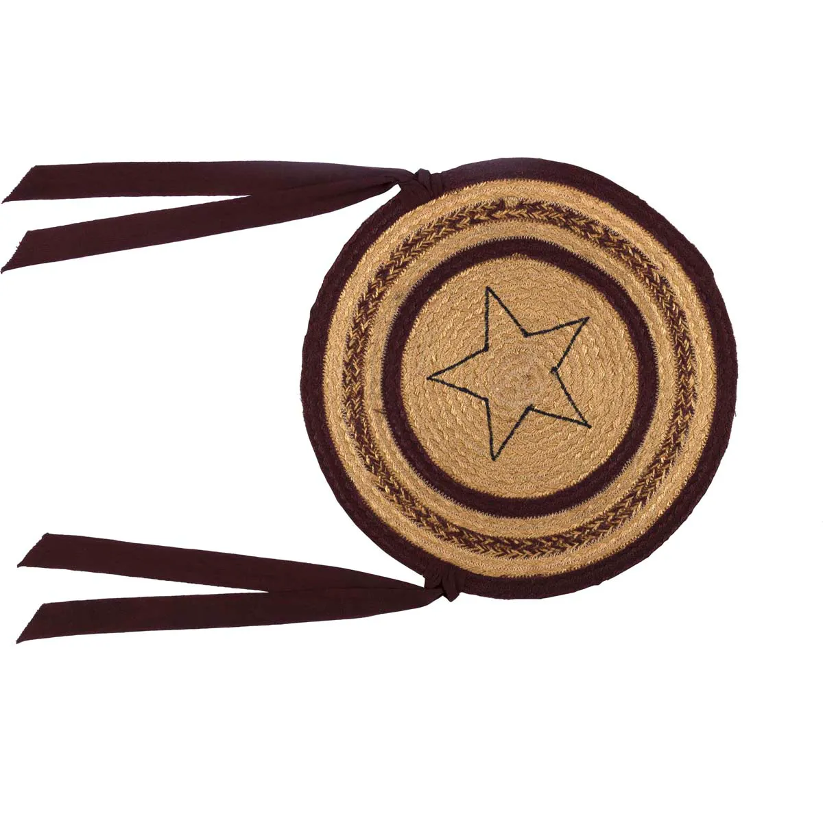 Potomac Appliqué Star Jute Chair Pad - Set of 6