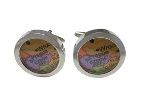 Prague Czech Republic Map Cufflinks