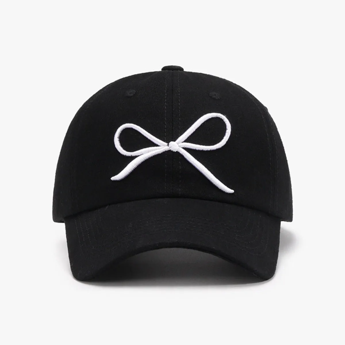 Precious Bow Embroidered Baseball Cap