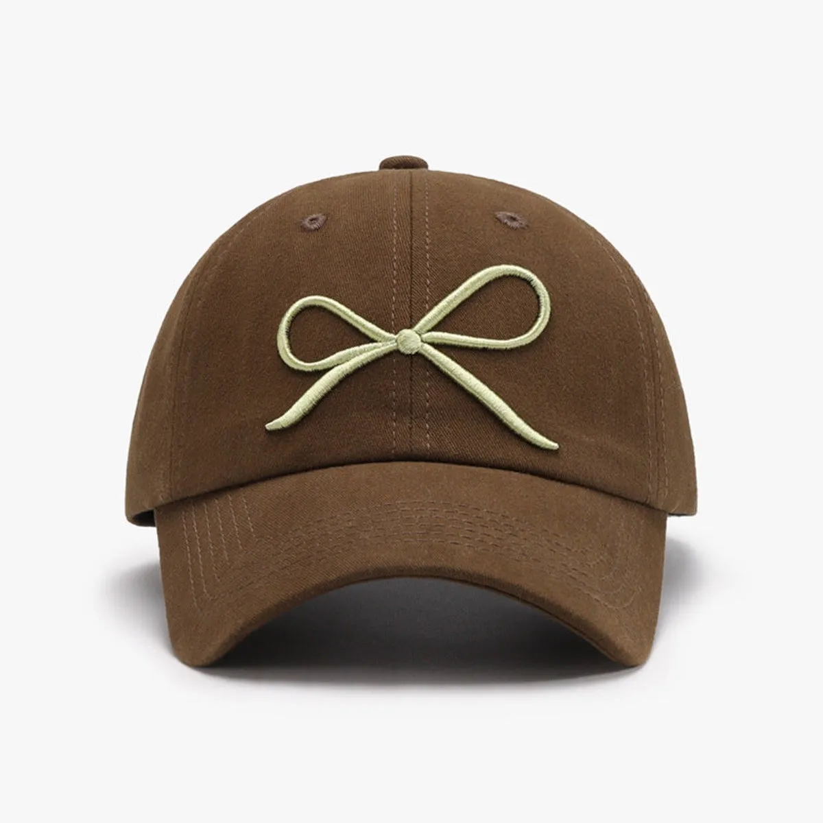 Precious Bow Embroidered Baseball Cap