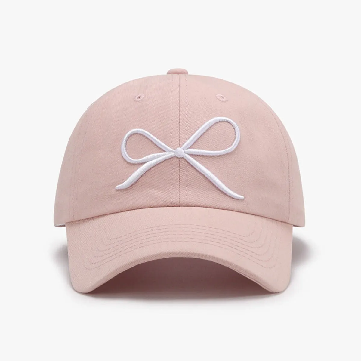 Precious Bow Embroidered Baseball Cap