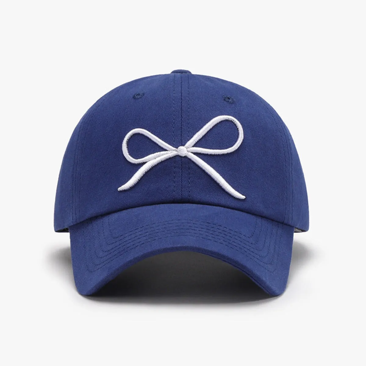 Precious Bow Embroidered Baseball Cap